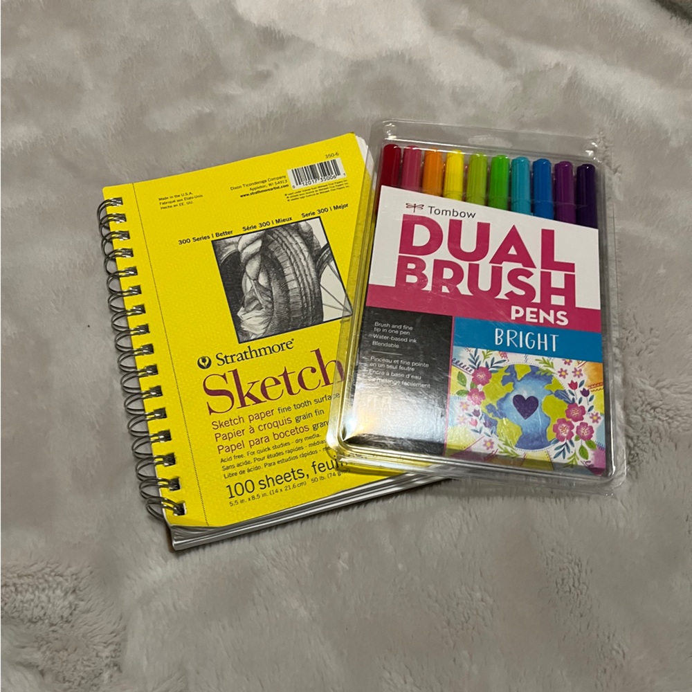 Tombow Dual Brush Pens Set with Strathmore Sketchbook